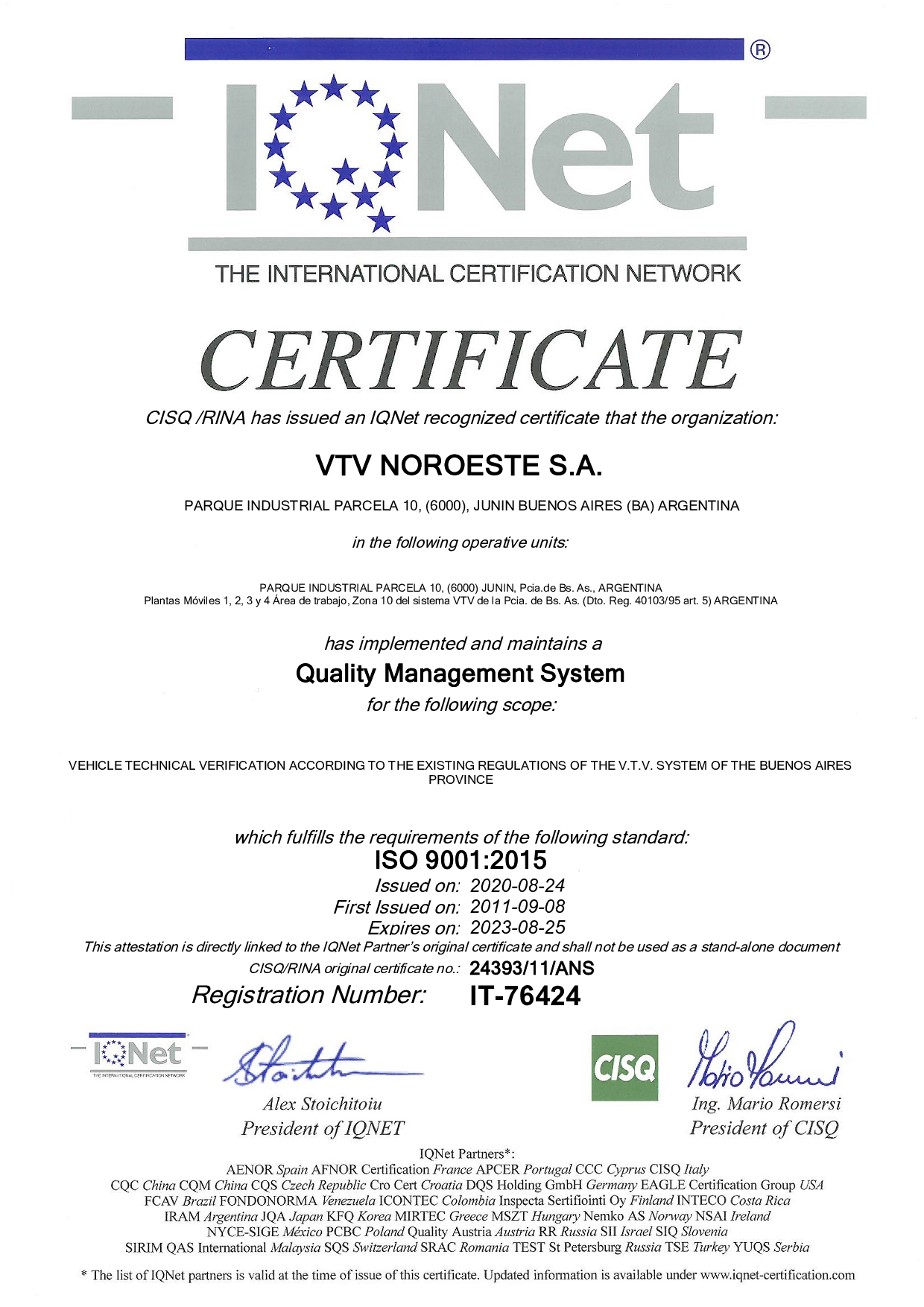 certificado